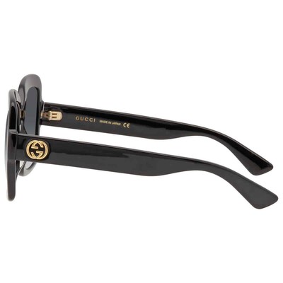 Pre-owned Gucci Grey Square Ladies Sunglasses Gg0036sn 001 54 Gg0036sn 001 54 In Gray