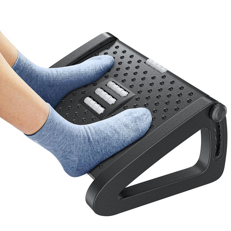 Foot Rests Adjustable under Desk Footrest with 6 Height Positi...