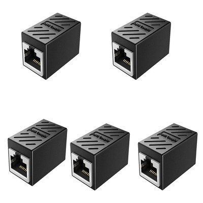 5pcs RJ45 Inline Coupler Cat7 Cat6 Cat5e Ethernet LAN Network Cable Adapter