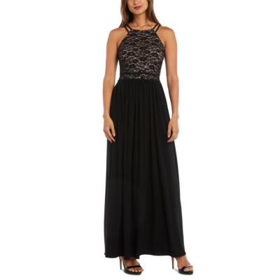 

Женское черное вечернее вечернее платье с пайетками NW Nightway  BHFO 2438, Black/nude