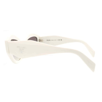 Pre-owned Prada Gray Gradient Irregular Ladies Sunglasses Pr 07ys 142130 53 Pr 07ys 142130