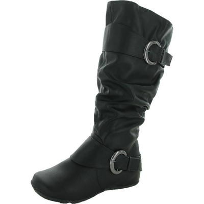

Женские черные ботинки до середины икры Journee Collection, обувь 7,5, средний (B,M) BHFO 4283, Черный