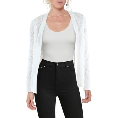 

Calvin Klein Женский белый вязаный кардиган в рубчик с люверсами, топ  BHFO 6903