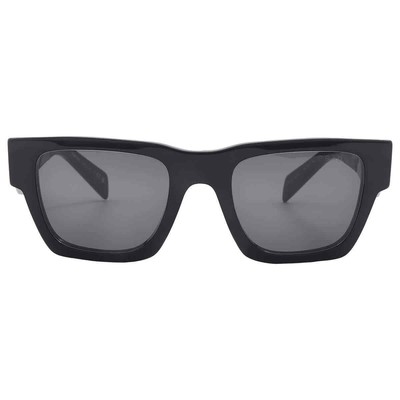 Pre-owned Prada Grey Square Men's Sunglasses Pr A06s 16k08z 50 Pr A06s 16k08z 50 In Gray