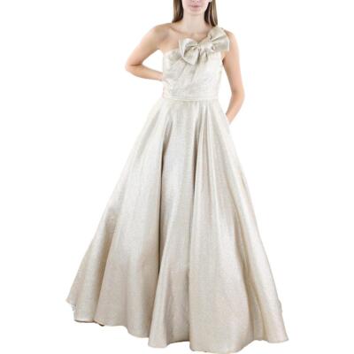 Женское вечернее платье Mac Duggal цвета золотой металлик, 12 BHFO 5841