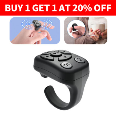 Hot Auto Clicker For Scrolling Ring Bluetooth Remote Control Page Turner Black~