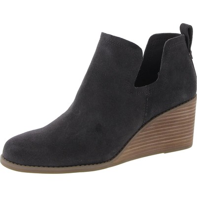 Женские ботильоны Toms Kallie из серой замши на танкетке шириной 8 см (C, D, W) BHFO 1173