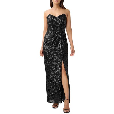 Aidan by Aidan Mattox Женское черное вечернее платье с украшениями 2 BHFO 4790