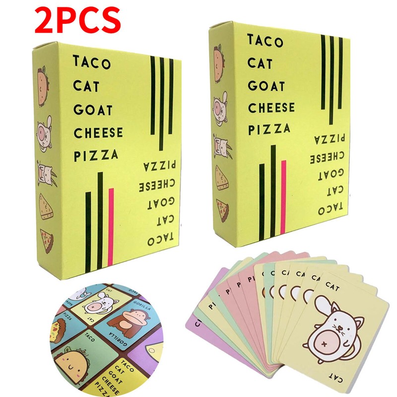 2PCS Taco Cat Goat Cheese Pizza,Card Game,Ages 8+,3-8 PlayersCard Game