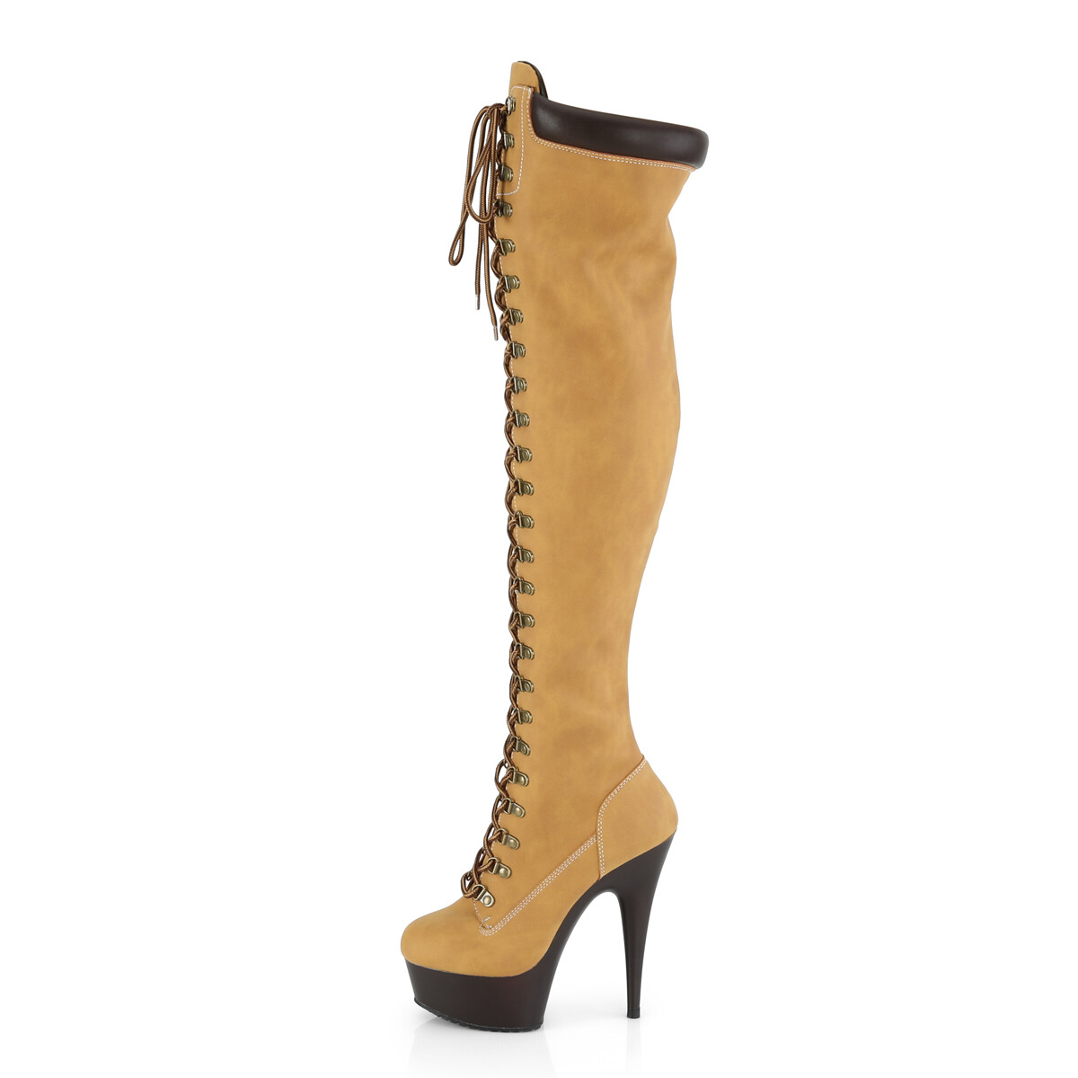 Ботинки Delight 3000TL Nubuck Lace Up Platform Thigh High Boots 6'' High  Heels NY: купить с доставкой из США, цена 16 919 руб - (384715167637)