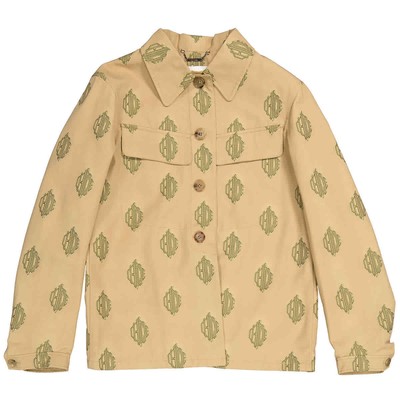 Pre-owned Chloé Chloe Ladies Beige Embroidered Shirt Jacket