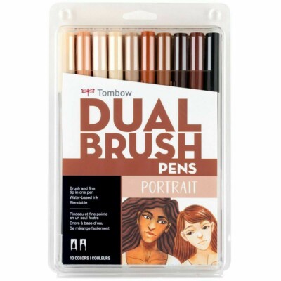 Tombow Dual Brush Pen Portrait Set - 10 Pack - NEW with 99¢ Shipping! 