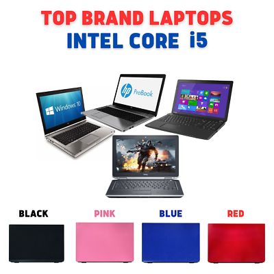 CHEAP FAST Windows 10 11 Laptop Core i5 16GB 500GB SSD 1TB HDD Webcam Blue Pink