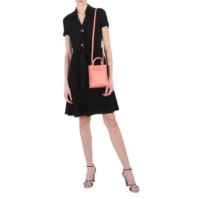 Pre-owned Ferragamo Salvatore  Mini Viva Top Handle Bag In Coral 212988 758968 In Pink