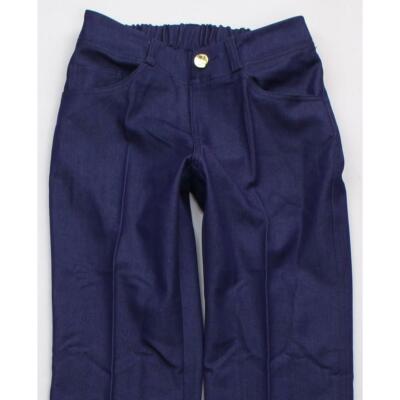 Iman Womens XS Stretch 5-Pocket Slacks Pants Boot Cut Indigo Blue Solid