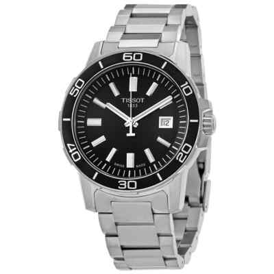 Мужские кварцевые часы Tissot T-Sport с черным циферблатом T125.610.11.051.00