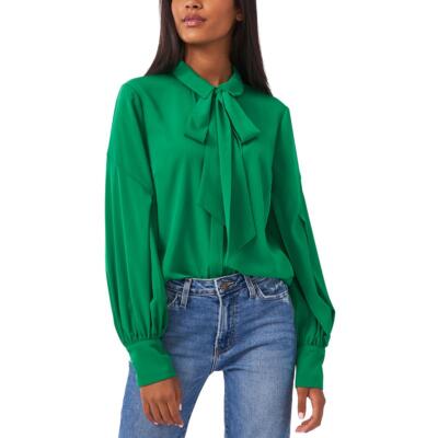 

Женская рубашка Riley - Rae Camille Green Tie Neck, блузка, топ  BHFO 6706, Cactus green