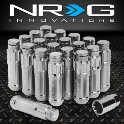 20X NRG СЕРЕБРИСТЫЙ, СТАЛЬ M12X1,25, ШЛИЦЕВЫЕ ГАЙКИ С ЗАКРЫТЫМ КОНЦОМ, с ПЫЛЕЗАЩИТНЫМ КОЛПАЧКОМ + КЛЮЧ