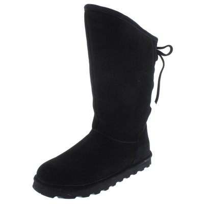 Женские зимние ботинки Bearpaw из натуральной черной замши, размер 10, средний (B,M), BHFO 5726