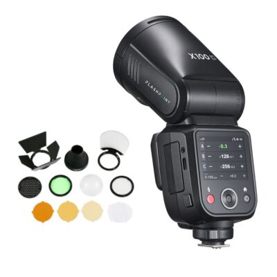 Flashpoint X100 TTL R2 On Camera Flash  Round Head Flash Accessory Kit - Sony