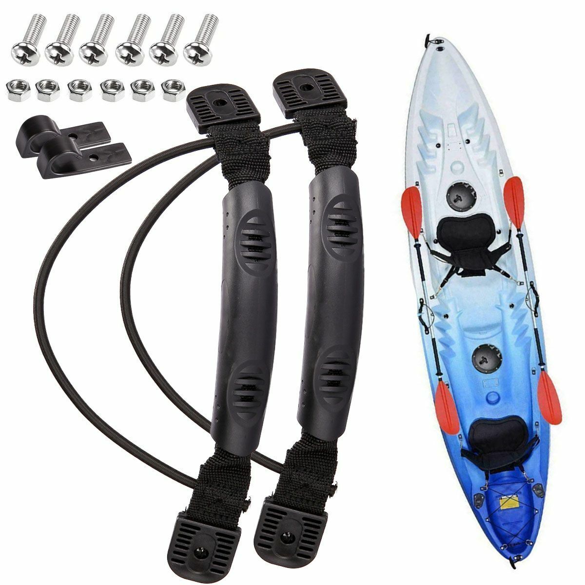 Canoe Boat Side Mount Carry Handle With Bungee Cord Accessories