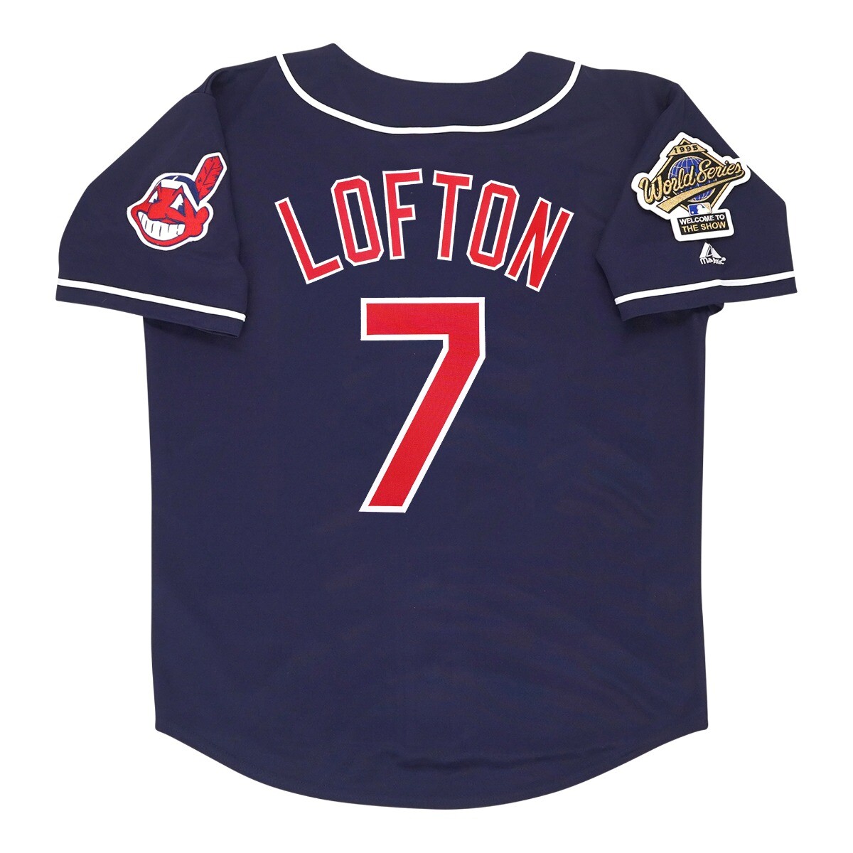 Kenny Lofton ロフトン　Indians インディアンス Kenny Lofton 1995 Cleveland Indians Alt Navy Blue World