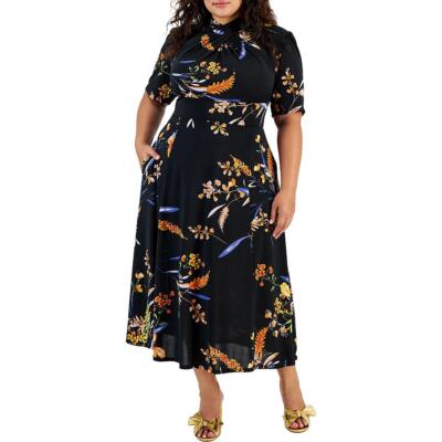Женское длинное дневное платье макси с цветочным рисунком Rachel Rachel Roy Plus BHFO 1517