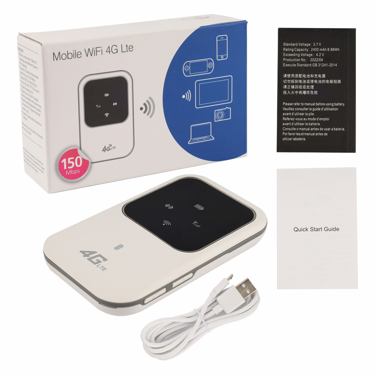 150Mbps Unlocked 4G LTE Mobile Broadband WiFi Wireless Portable Router Hotspot A