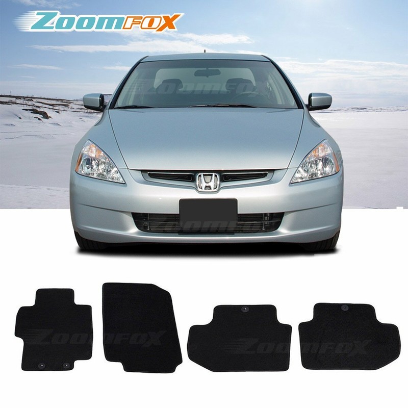 Fit 2003 2007 Honda Accord Black Custom Fit Carpets Floor Mats