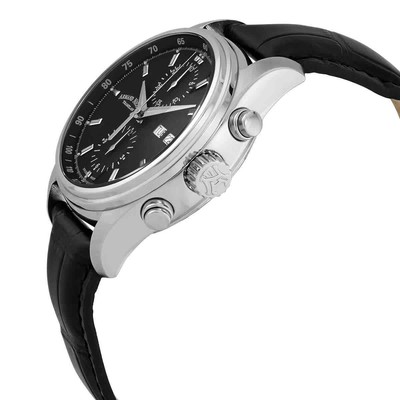 Pre-owned Armand Nicolet Mh2 Chronograph Automatic Black Dial Men's Watch A647a-nr-p840nr2