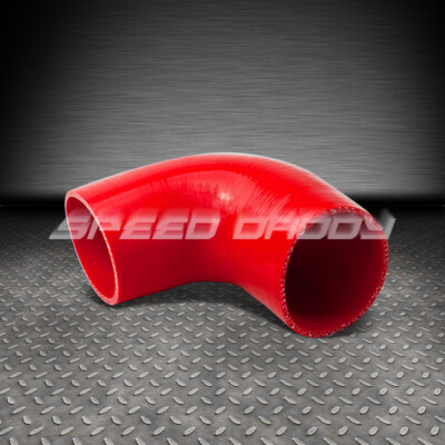 2-2,5 3-СЛОЙНЫЙ 90-ГРАДУСНЫЙ ОТВОДНОЙ СИЛИКОНОВЫЙ СОЕДИНИТЕЛЬНЫЙ ШЛАНГ ТУРБОНАДДУВА/ИНТЕРКУЛЕРА КРАСНЫЙ