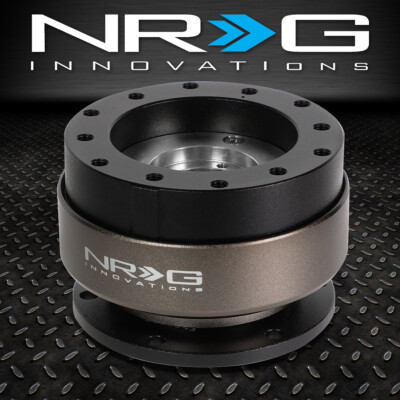 БЫСТРОРАЗЪЕМНОЕ АЛЮМИНИЕВОЕ РУЛЕВОЕ КОЛЕСО NRG SFI С 6 БОЛТАМИ GEN 2.0, ЧЕРНОЕ/ ТИТАНОВОЕ КОЛЬЦО
