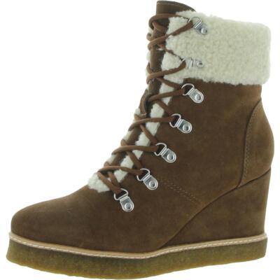 

Женские замшевые ботинки Steve Madden Marcel на танкетке с круглым носком BHFO 4297, Cognac suede, Marcel