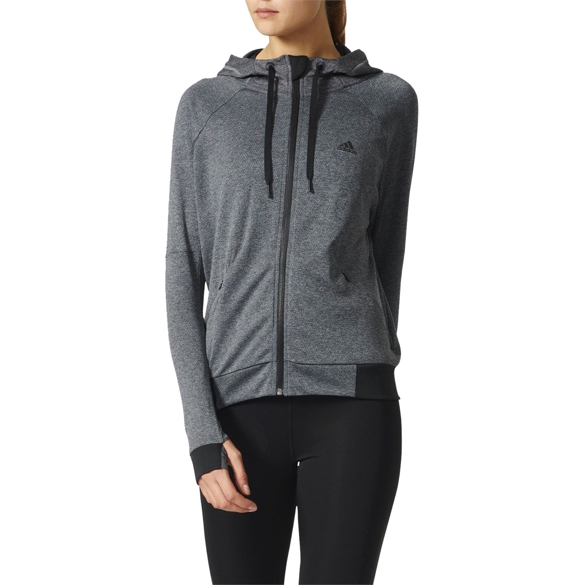 

Женская толстовка с капюшоном Adidas PERFORMANCE FZ ClimaLite BK7678 НОВАЯ, Gray