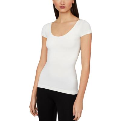

BCBGMAXAZRIA Женская приталенная футболка цвета слоновой кости Penny Ballet Top Shirt  BHFO 4187, Off-white