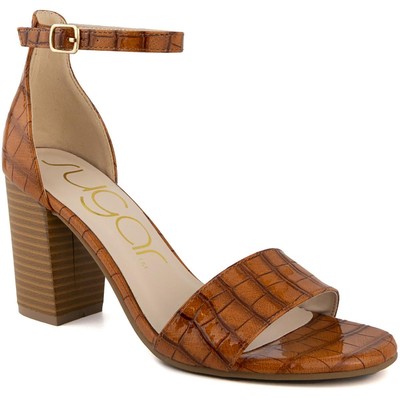 Женские нарядные туфли Sugar Machelene коричневого цвета на высоком каблуке 10 см (B,M) BHFO 5473