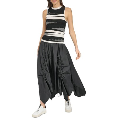 DKNY Womens Black Crewneck Sleeveless Casual Tank Top S BHFO 1909