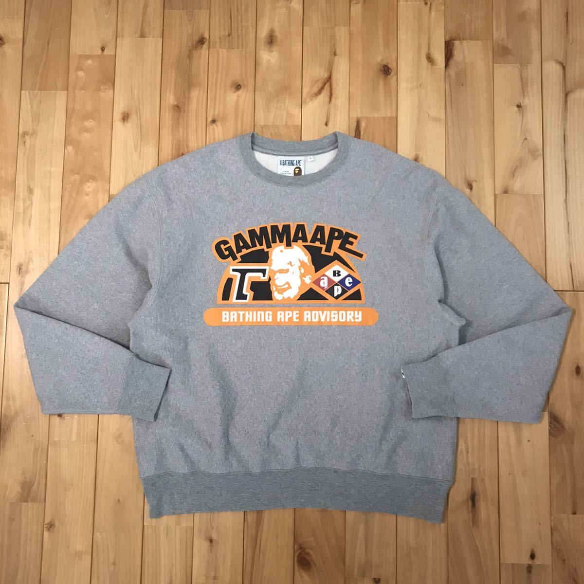 BAPE Reprint boombox tag GAMMA APE sweat shirt Gray A