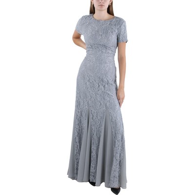 Lauren Ralph Lauren Женское голубое кружевное вечернее платье в полный рост 8 BHFO 9572