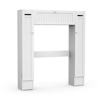 Topbuy Wooden Cabinet Bathroom Spacesaver Over The Toilet Storage White