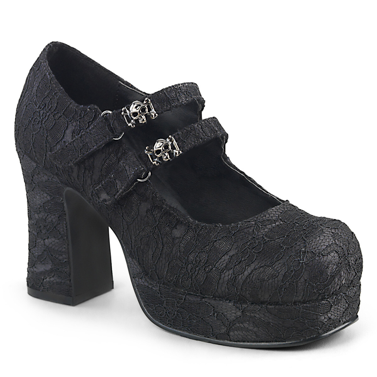 デモニア DEMONIA 9 DEMONIA Knee-High Lace-Up Boots with Oversized O-Ring