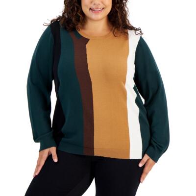 Женская офисная одежда Calvin Klein с цветными блоками, пуловер, свитер Plus BHFO 6066
