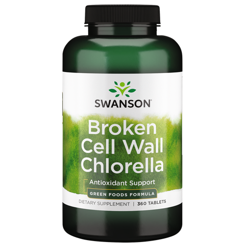 Swanson Broken Cell Wall Chlorella 500 мг 360 таблеток