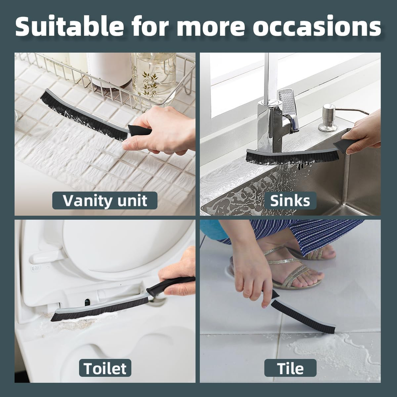 Cleaning Brush-Hard Bristle Crevice Cleaning Brush, Multifunctional Grout Brush,