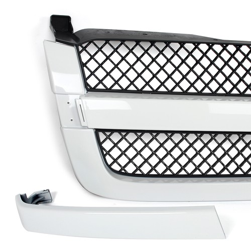 Summit White Grille w/ Black Mesh Insert For 2003-2007 Chevrolet Silverado 1500