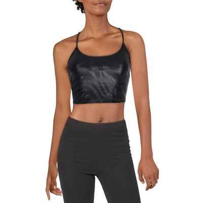 Женский спортивный бюстгальтер для фитнеса Koral Leah Black Racerback Athletic XS BHFO 9605