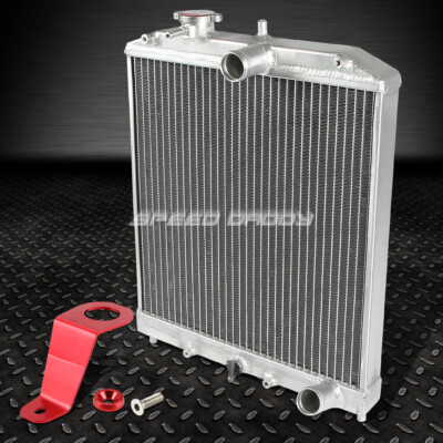 2-РЯДНЫЙ ПОЛНОСТЬЮ АЛЮМИНИЕВЫЙ ГОНОЧНЫЙ РАДИАТОР + КРАСНЫЙ КРОНШТЕЙН ДЛЯ 92-95 CIVIC EJ/EH/93-97 EG