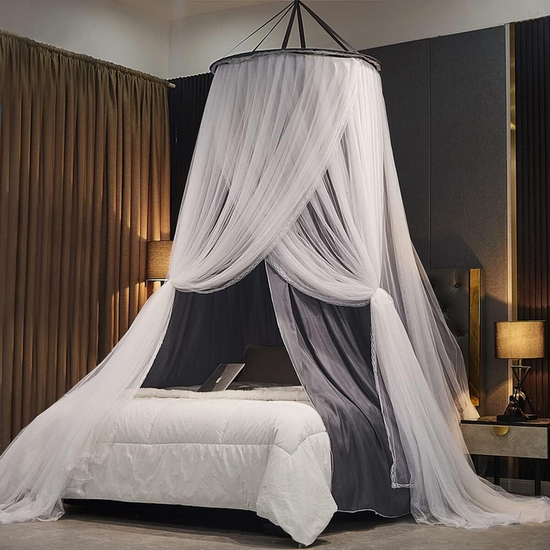 Luxurious Bed Canopy Girls & Adults Large Elegant Double Layer Bed Curtain New