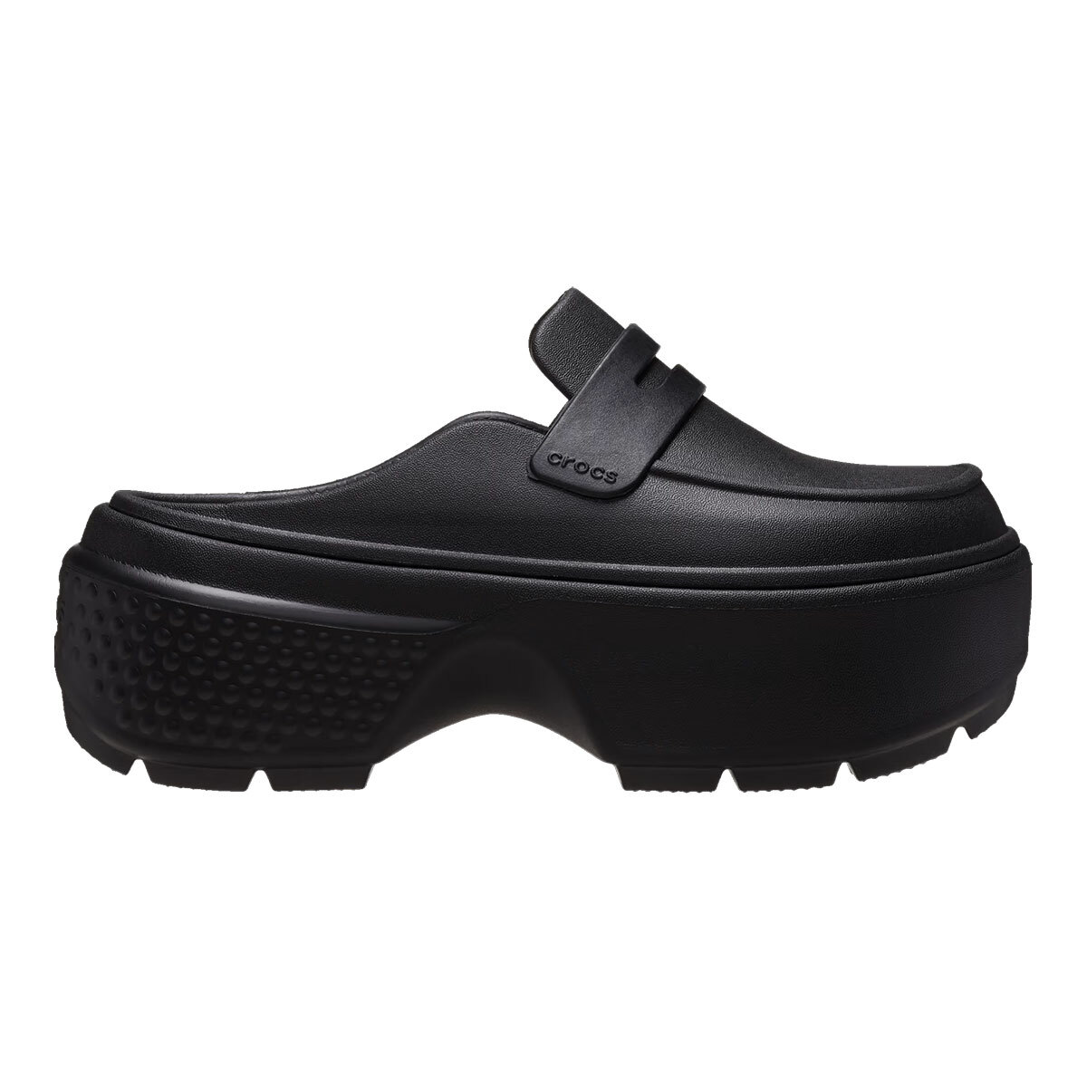 New Womens CROCS STOMP LOAFER 209937-060 BLACK US W 5-9 TAKSE