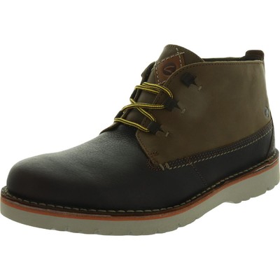 Мужские кожаные ботильоны на шнуровке с цветными блоками Clarks Eastford Mid